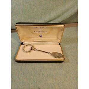 WESTINGHOUSE KEYCHAIN 15 YEARS SERVICE AWARD ~ ORIGINAL CASE